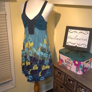 Free People Floral Dress With Front Pockets